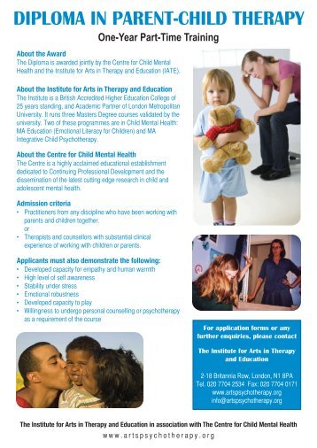 diploma in parent-child therapy - British Association of Art Therapists