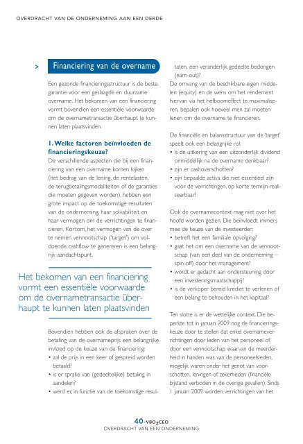 brochure overdracht van een onderneming - Bdo.be