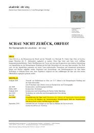 schau nicht zurück, orfeo! - Internationales Kammermusikfestival ...