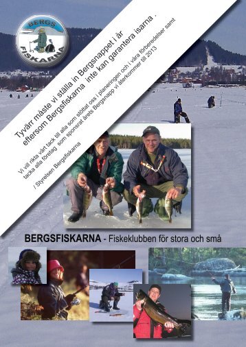 BERGSFISKARNA - Fiskeklubben för stora och små - Bergs kommun
