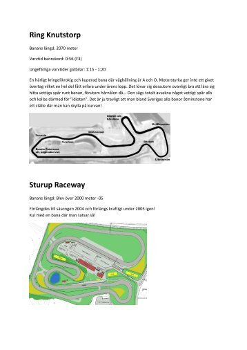 Ring Knutstorp Sturup Raceway - NasCar