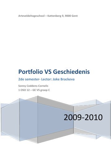 Portfolio GE VS2 2009-2010 Augustus - De Student