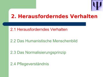 2. Herausforderndes Verhalten - Psychologie-Fricke.de