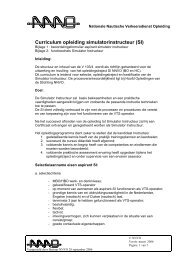 Curriculum opleiding simulatorinstructeur (SI) - NNVO