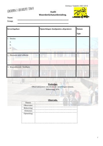 audit woordenschat-aanpak