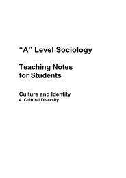 “A” Level Sociology - Sociology Central