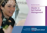 Master in het Publiek Management - Antwerp Management School