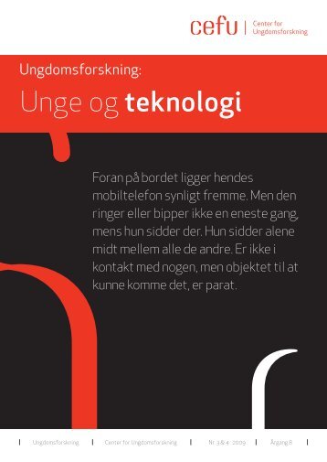 Unge og teknologi - Center for Ungdomsforskning