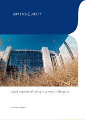 Legal aspects of doing business in Belgium - Loyens & Loeff