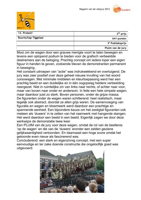 Juryrapport 2012 - Corso Zundert