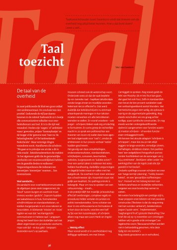 Taal toezicht - Taaldokter.nl