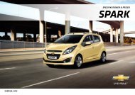 spark specifikationer & priser - Chevrolet