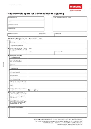 Värmepump (PDF) - Moderna Trygghetsförsäkringar