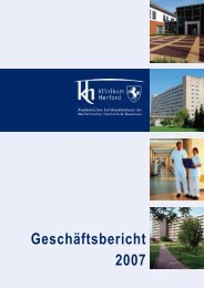 Geschäftsbericht 2007 - Klinikum Herford