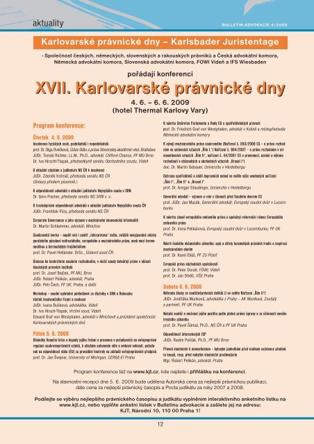 62.Bulletin advokacie - Česká advokátní komora