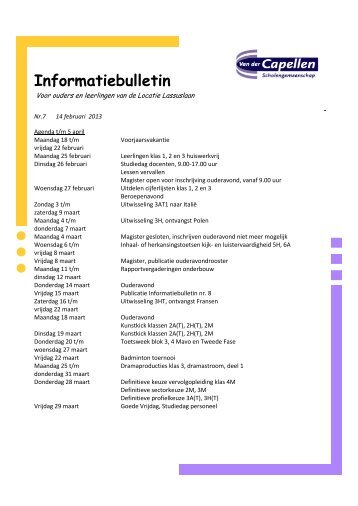 Informatiebulletin-07 - Van der Capellen Scholengemeenschap