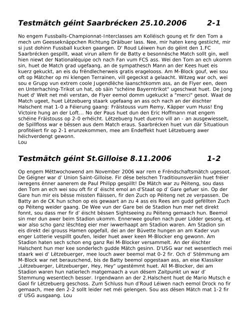 HOLLAND – LETZEBUERG, 17/11/2007 zu Rotterdam - internet.lu