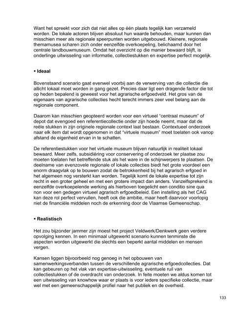 Eindrapport Veldwerk/Denkwerk - Centrum Agrarische Geschiedenis