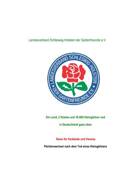Pachterwechsel Nach Tod Kleingarten Sh De