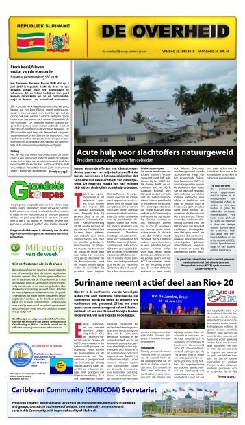 De Overheid Editie 45 - Republiek Suriname