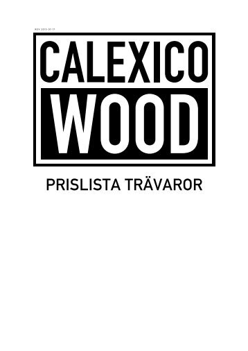 Prislista: Calexico Wood katalog [ PDF ]