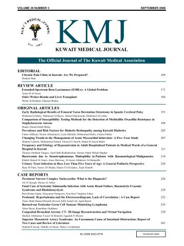 KUWAIT MEDICAL JOURNAL (KMJ)