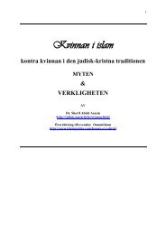 Kvinnan i islam kontra kvinnan i den judisk-kristna traditionen: