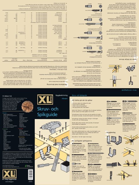 Skruv och Spikguide - XL Bygg