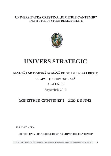 Univers Strategic Nr.3 - ISS - Dimitrie Cantemir