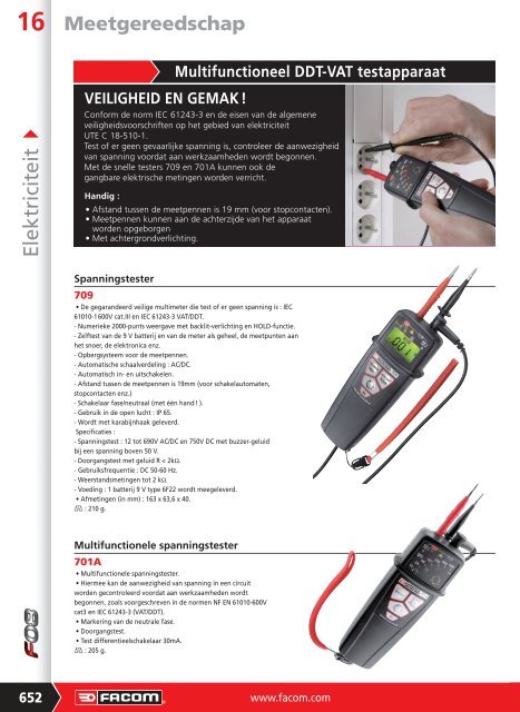 Tot 1000 Volt geïsoleerd gereedschap - Facom-gereedschap.nl