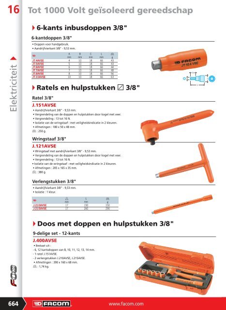 Tot 1000 Volt geïsoleerd gereedschap - Facom-gereedschap.nl