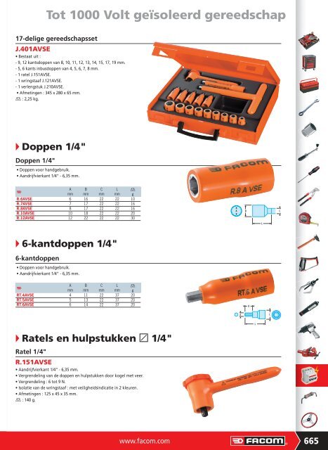 Tot 1000 Volt geïsoleerd gereedschap - Facom-gereedschap.nl