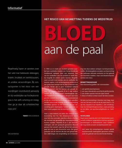 Bloed aan de paal - Sportzorg