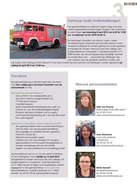 Erfgoeddag op zondag 21 april 2013 en Week ... - Gemeente Nevele