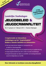 Programma Landelijke studiedagen Jeugdbeleid en Jeugdcriminaliteit