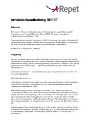 Användarhandledning REPET - Gemensam Framtid