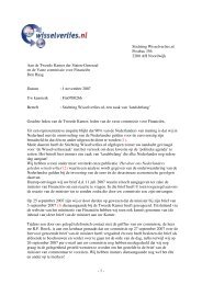 Brief aan Tweede Kamer en minister Bos (PDF) - Wisselverlies