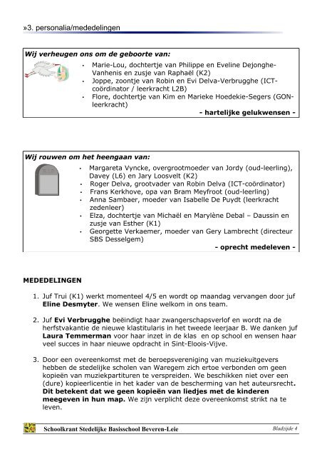 september - oktober - Stedelijke Basisschool Beveren-Leie