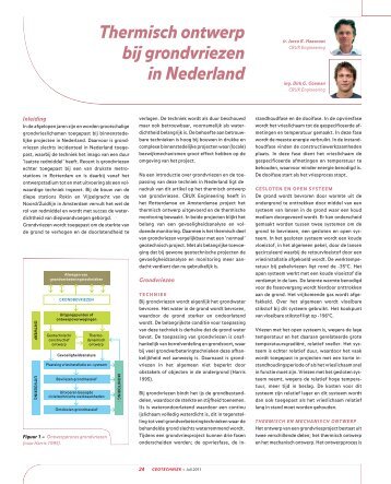 Thermisch ontwerp bij grondvriezen in Nederland - GeoTechniek