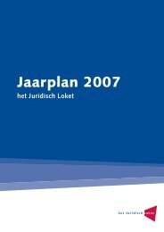 Jaarplan 2007 (pdf) - Het Juridisch Loket