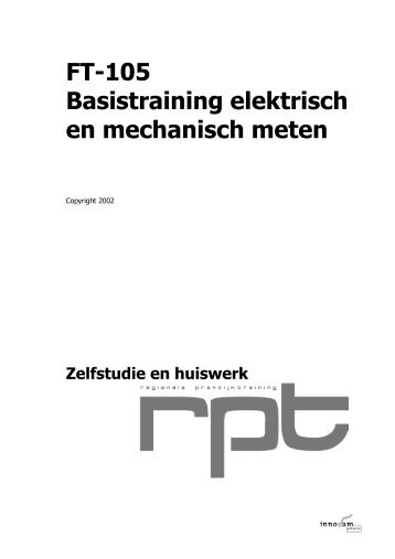 FT-105 Basistraining elektrisch en mechanisch meten - Tweewieler ...