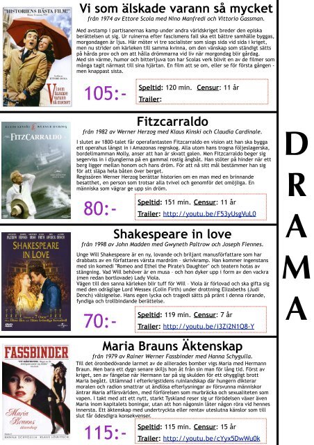 DVD KATALOG - DRAMA