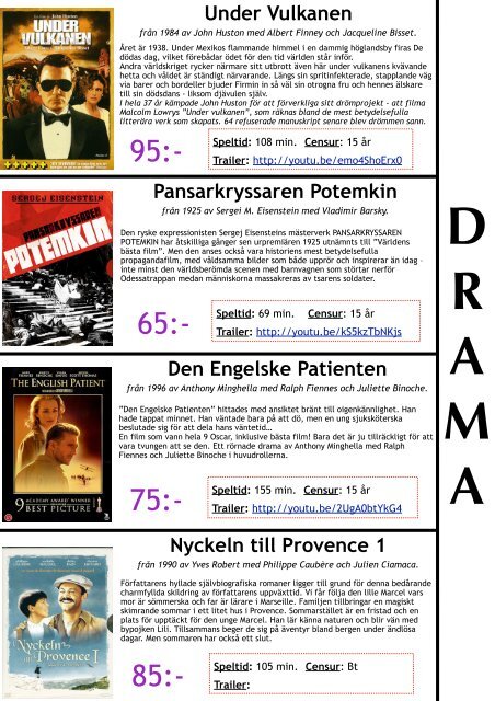DVD KATALOG - DRAMA