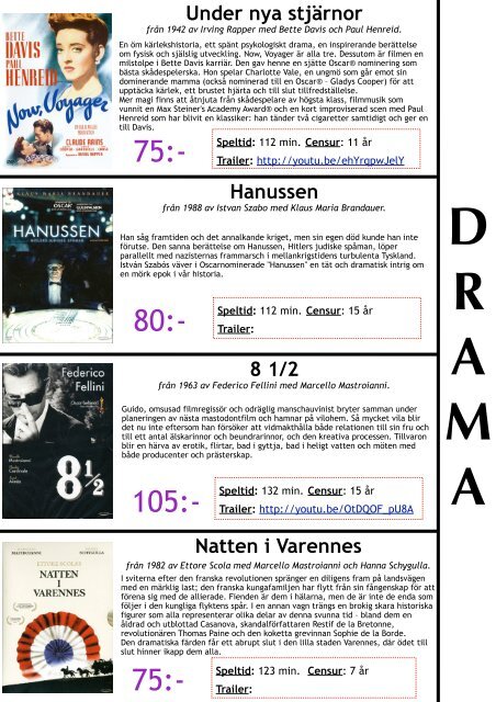 DVD KATALOG - DRAMA