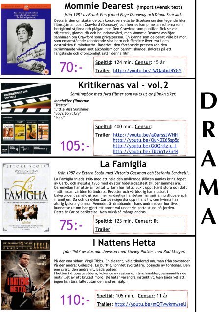 DVD KATALOG - DRAMA