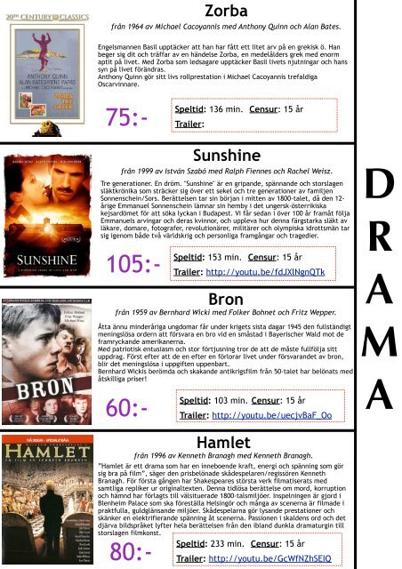 DVD KATALOG - DRAMA