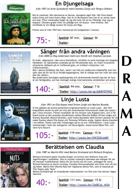 DVD KATALOG - DRAMA