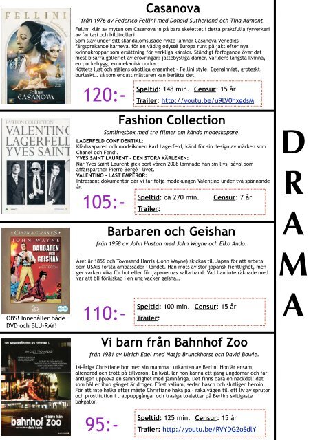 DVD KATALOG - DRAMA