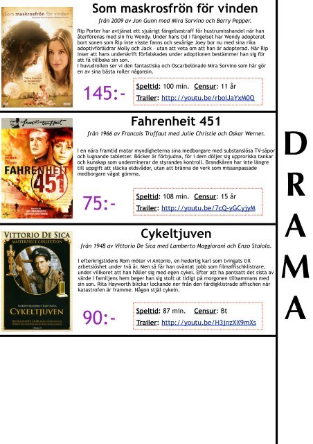 DVD KATALOG - DRAMA