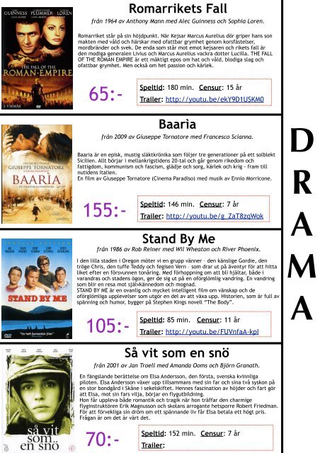 DVD KATALOG - DRAMA